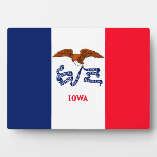 Iowa State Flag Design Plaque
