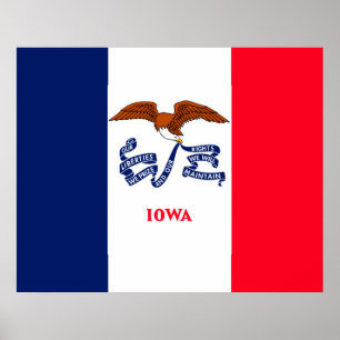 Iowa State Flag Design Poster