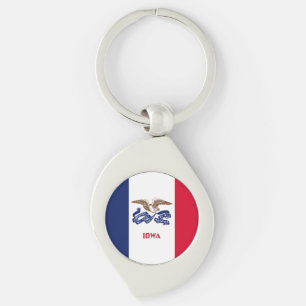 Iowa State Flag Key Ring