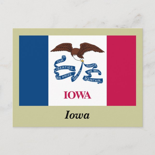 Iowa State Flag Postcard (Front)