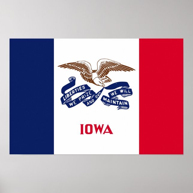 Iowa State Flag Poster (Front)