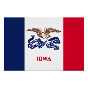 Iowa State Flag Poster