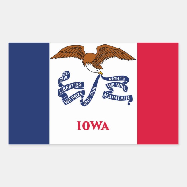 Iowa State flag Rectangular Sticker (Front)