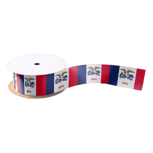 Iowa State Flag Satin Ribbon