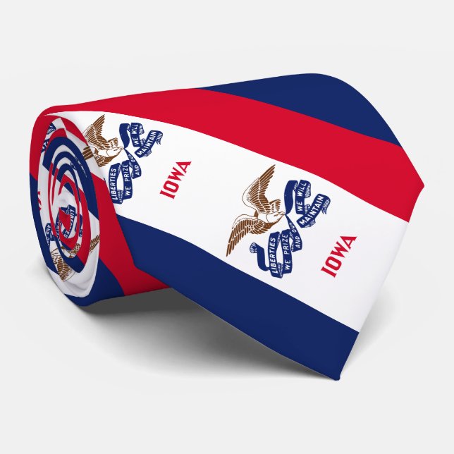 Iowa State Flag Tie (Rolled)