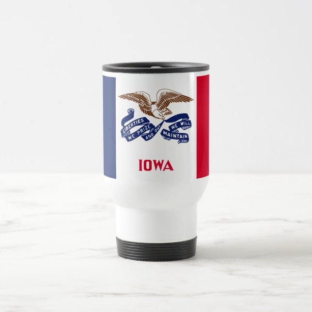 Iowa State Flag Travel Mug (Center)