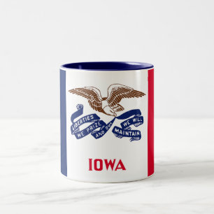 Iowa State Flag Two-Tone Coffee Mug