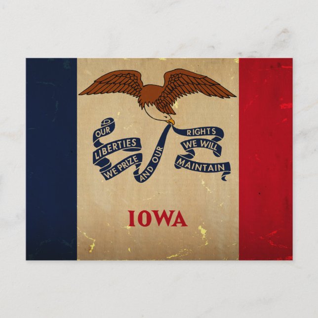 Iowa State Flag VINTAGE.png Postcard (Front)