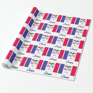 Iowa State Flag Wrapping Paper