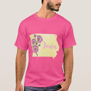 Iowa State Flower Wild Roses Oversized T-Shirt