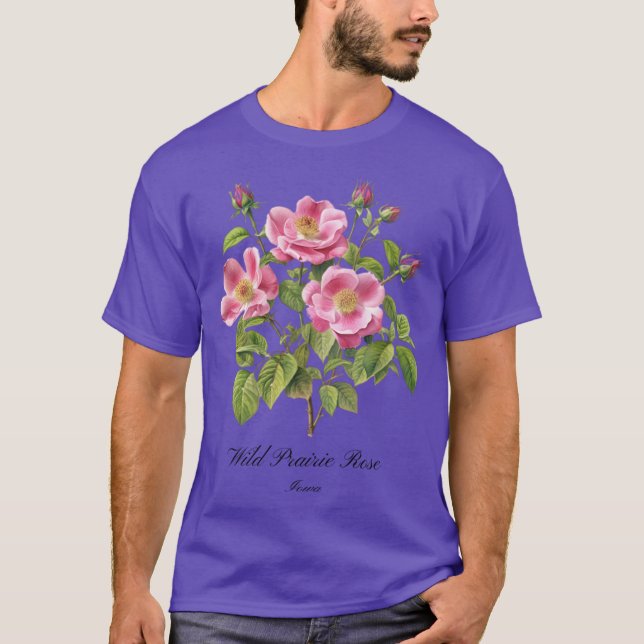 Iowa State FlowerWild Prairie Rose T-Shirt (Front)