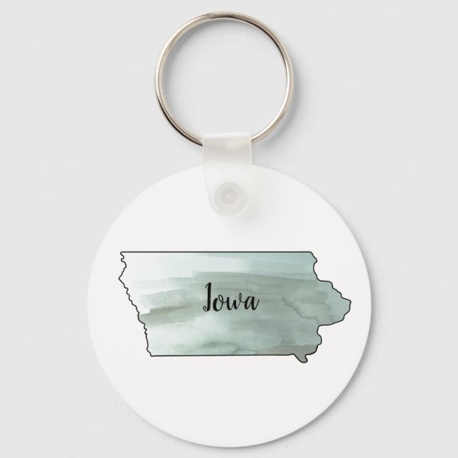 Iowa State Illustration Key Ring (Front)