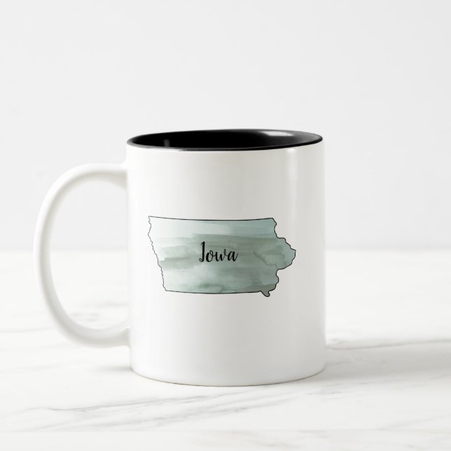 Iowa State Illustration Two-Tone Coffee Mug (Left)