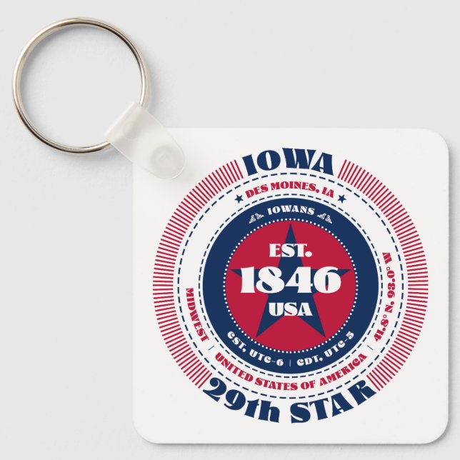 Iowa State Keychain (Front)
