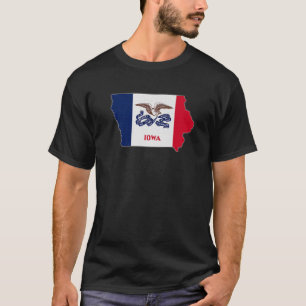 IOWA STATE MAP IOWA IA Flag Roots Men Women Gift T-Shirt