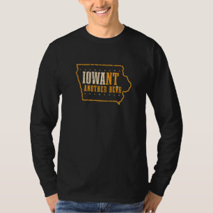 Iowa State Map USA Flag Beer Drinking T-Shirt