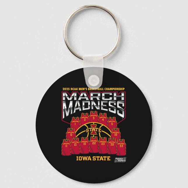 Iowa State March Madness 2025 Men's Sketll Nil  Key Ring (Front)