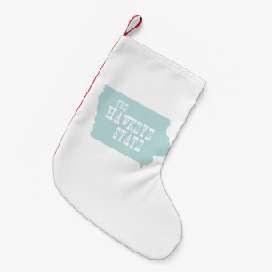 Iowa State Motto Slogan Small Christmas Stocking