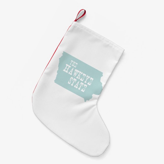 Iowa State Motto Slogan Small Christmas Stocking (Front (Hanging))