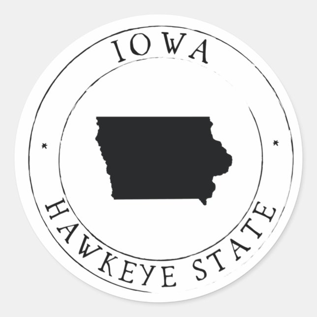 Iowa state Sticker Envelope Seal (Front)