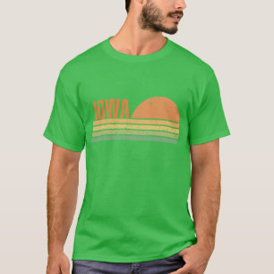 Iowa State Sunset Distressed Graphic Retro Style S T-Shirt