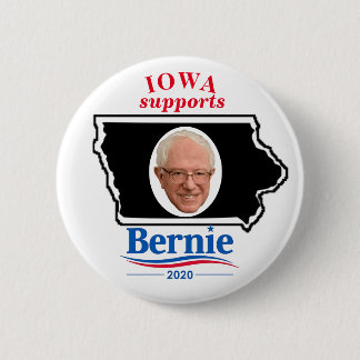 Iowa supports Bernie Sanders 2020 6 Cm Round Badge