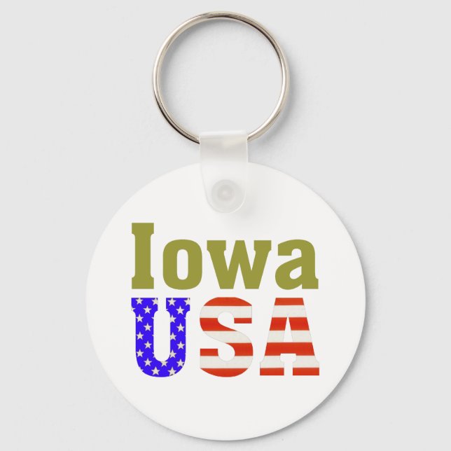 Iowa USA! Key Ring (Front)