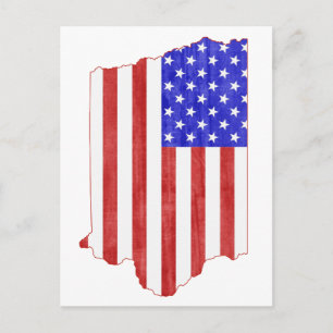 Iowa USA silhouette state map Postcard