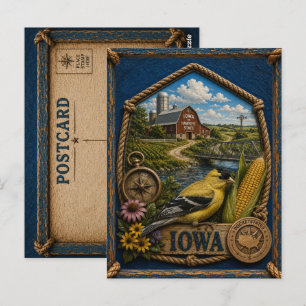 Iowa Vintage Travel Postcard