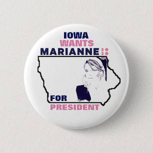 Iowa Wants Marianne Williamson 2020 6 Cm Round Badge