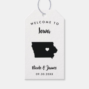Iowa Wedding Welcome Bag Tags for Hotel Guests
