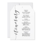 Iowa Wedding Welcome Tag, Letter Itinerary