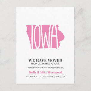 IOWA We've moved New address New Home Postcard