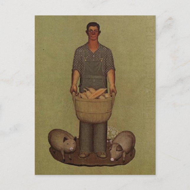 Iowa's Product by Grant Wood Postcard (Front)