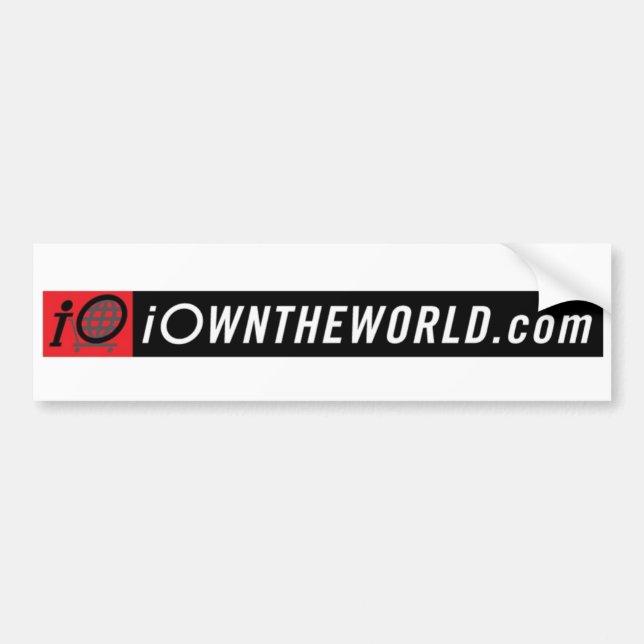 iOwnTheWorldBannerLogo Bumper Sticker (Front)