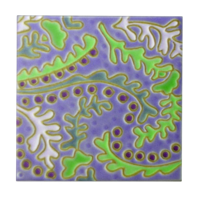 IP003 Indian Paisley Reproduction Antique Tile (Front)