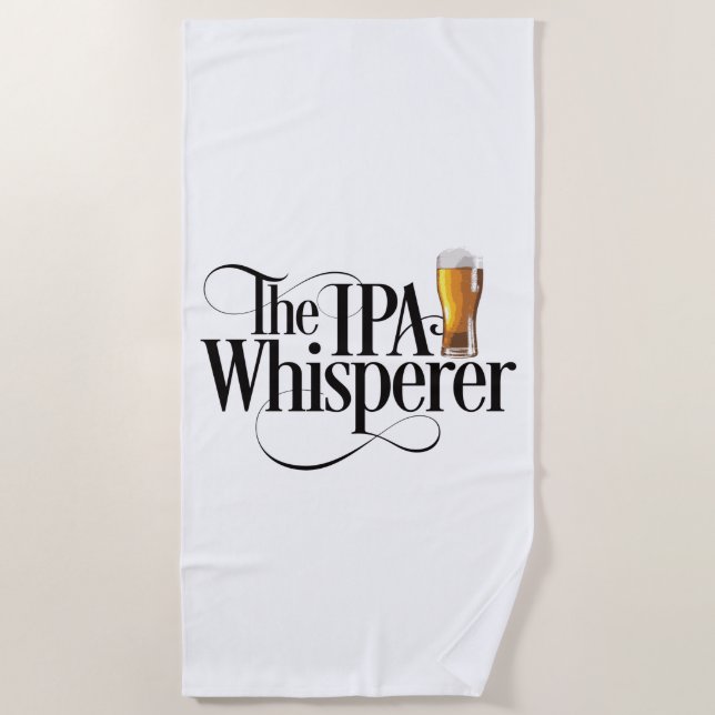 IPA Whisperer Beach Towel (Front)