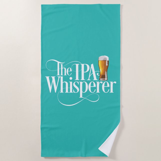 IPA Whisperer Beach Towel (Front)