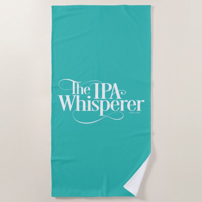 IPA Whisperer Beach Towel (Front)