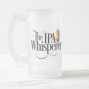 IPA Whisperer Frosted Glass Beer Mug