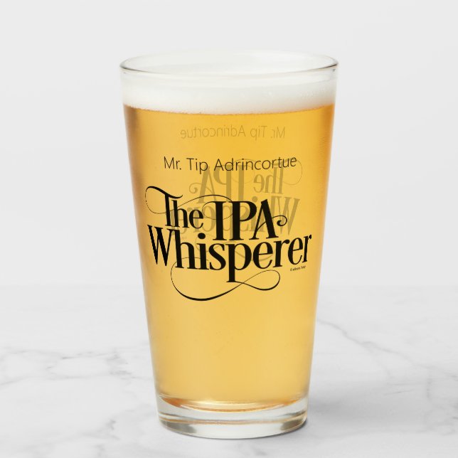 IPA Whisperer (personalised) Glass (Front Filled)