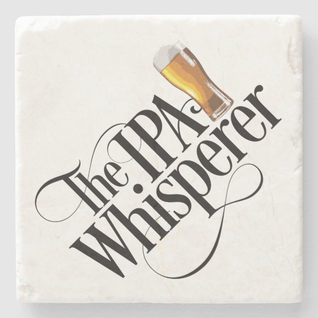 IPA Whisperer Stone Coaster (Front)