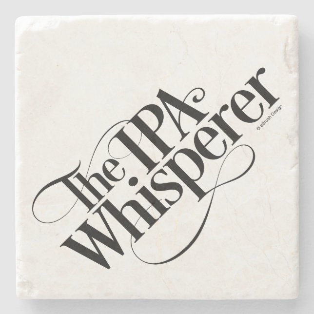 IPA Whisperer Stone Coaster (Front)