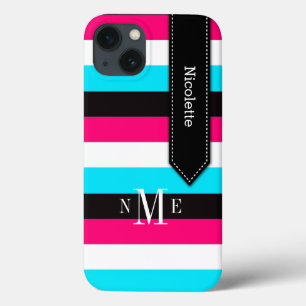 iPad Mini Case   Stripes   Blue, Pink, Black