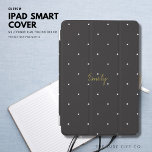 iPad Mini Cover Black Polka Dots Personalised<br><div class="desc">This cover is in black with small white polka dots.  Make it yours and personalise it with your name which is in a brass/gold tone colour.</div>