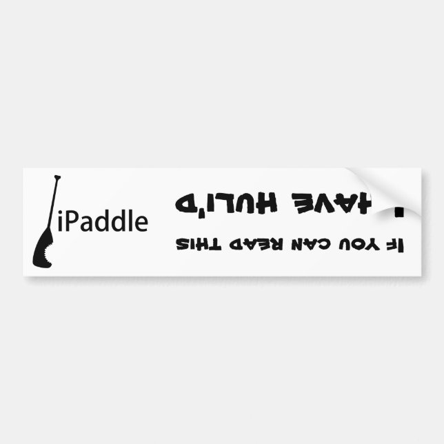 iPaddle Bumper Sticker (Front)