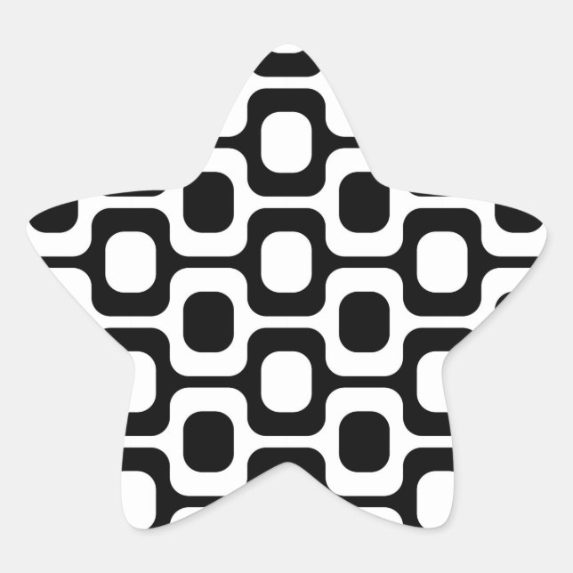 Ipanema Beach - Black and white Star Sticker (Front)