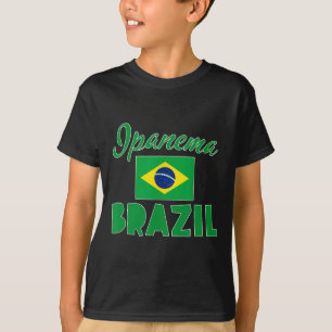 Ipanema Beach Rio Brazil Flag T-Shirt