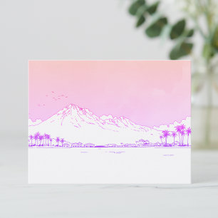 Ipanema Beach Sunset Aesthetic Pastel Coastal Postcard
