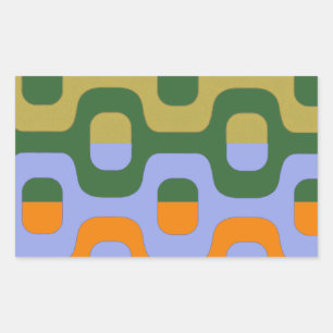 Ipanema colored boardwalk rectangular sticker